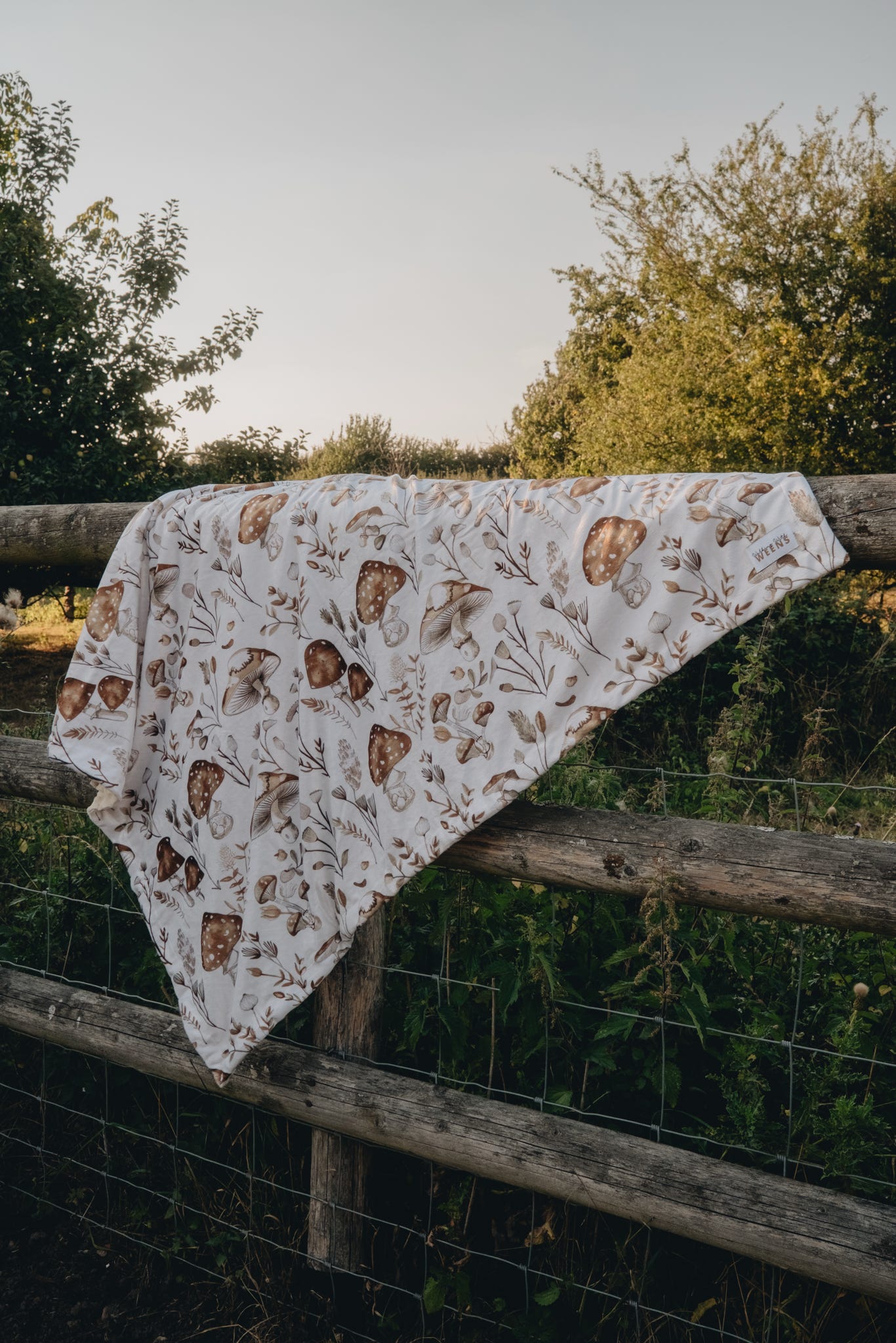 Sepia Shrooms - Snuggle Sized Blanket
