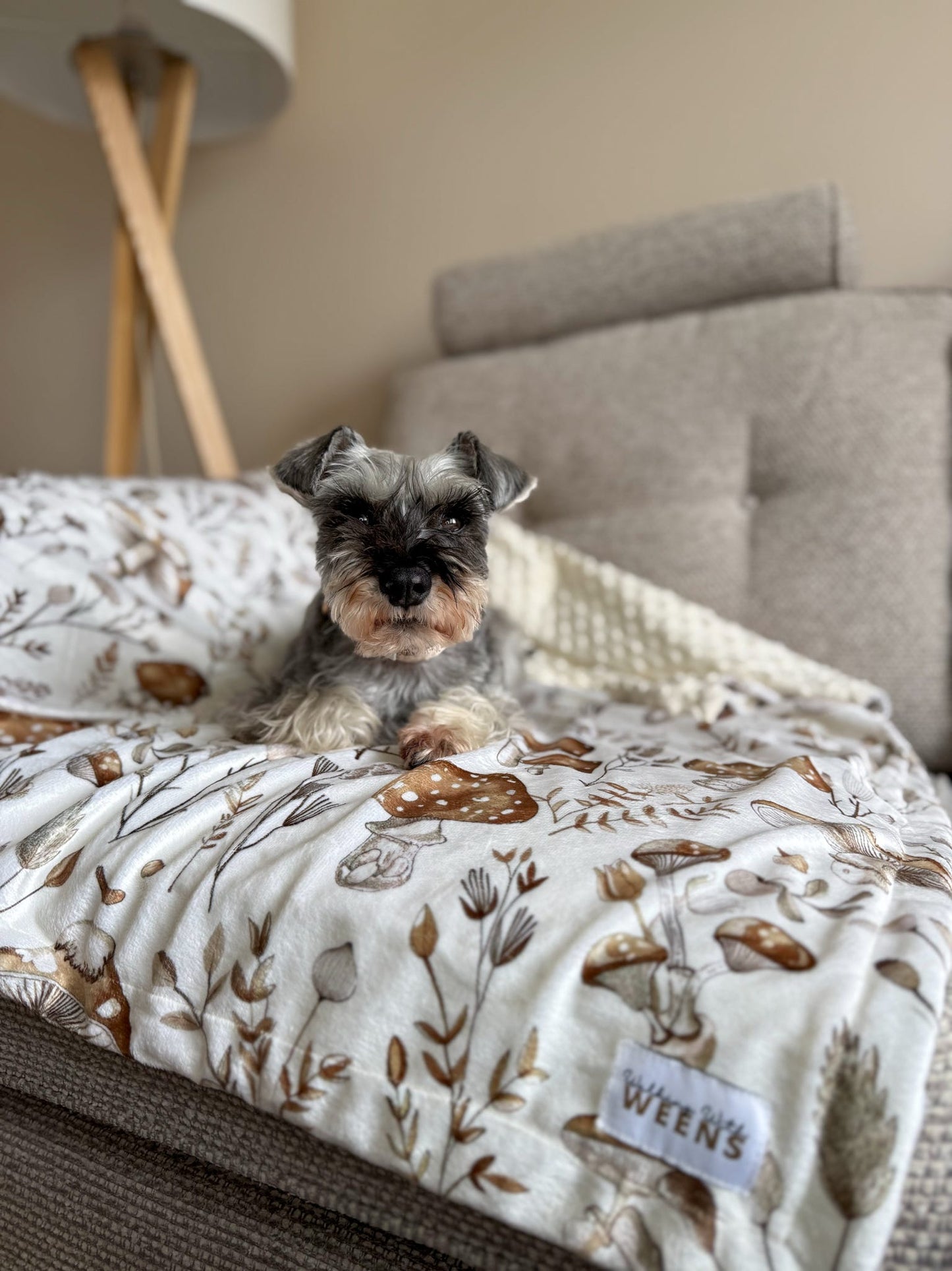 Sepia Shrooms - Snuggle Sized Blanket
