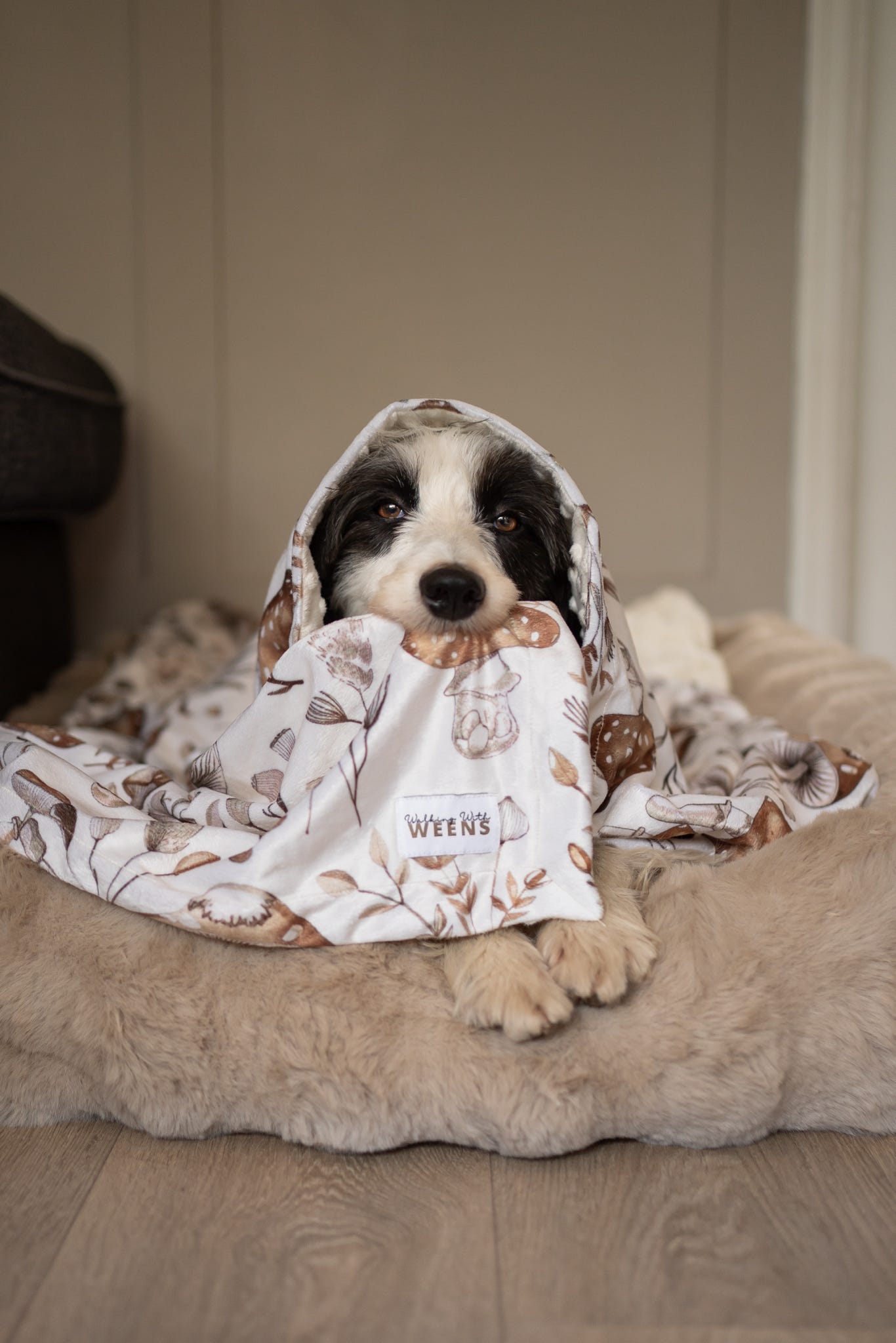 Sepia Shrooms - Snuggle Sized Blanket