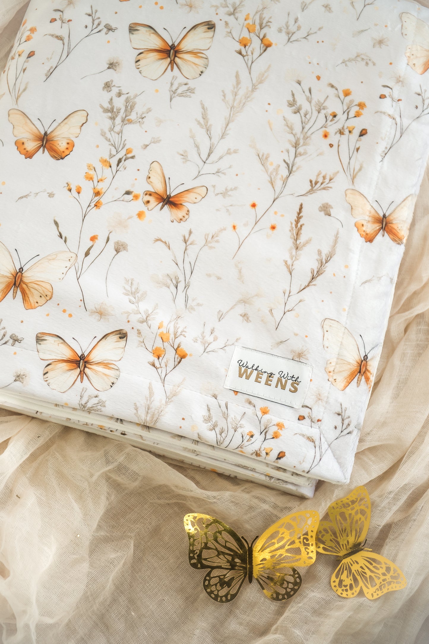 Butterfly Bloom - Snuggle Sized Blanket