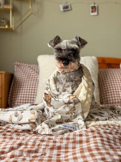 Sepia Shrooms - Snuggle Sized Blanket