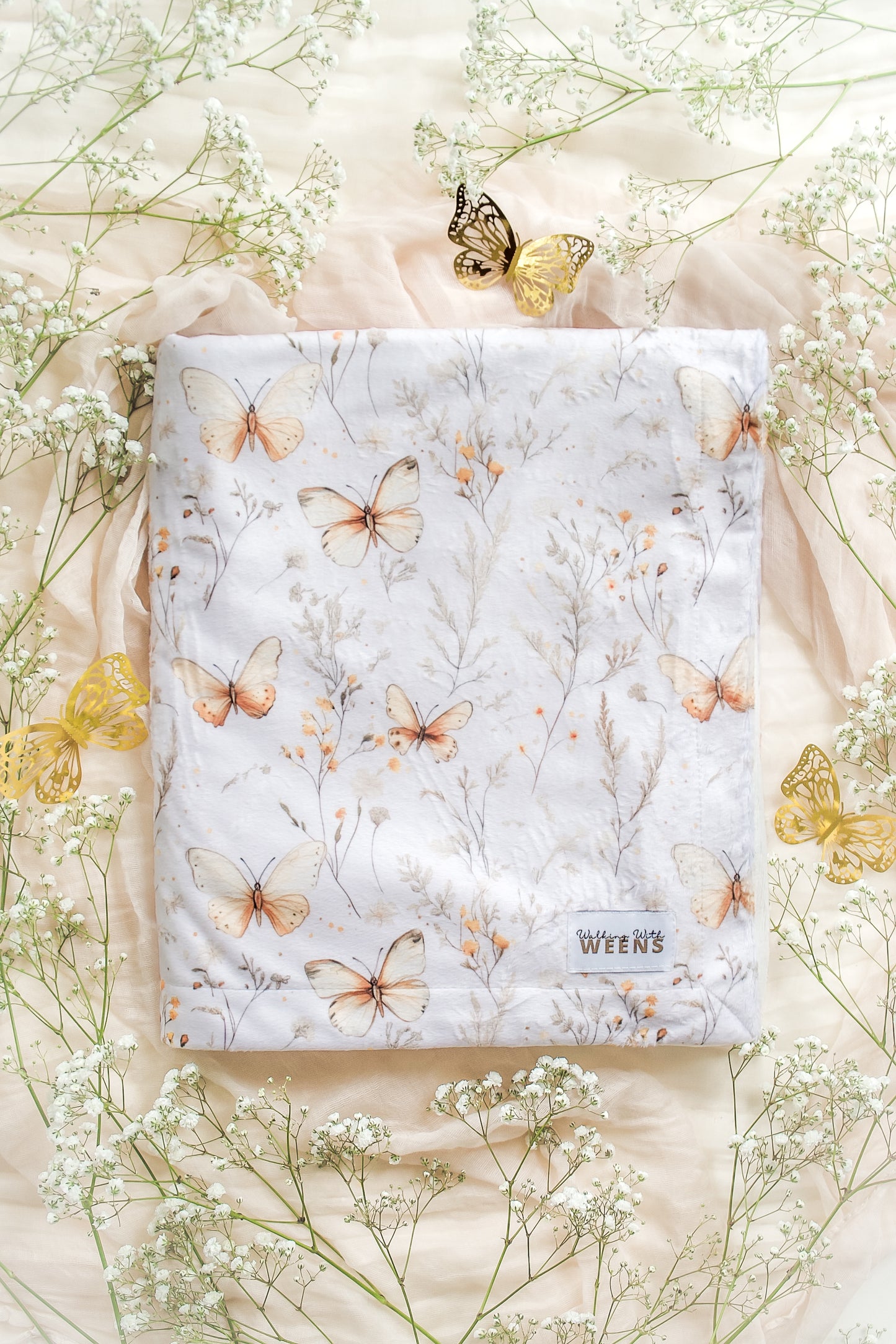 Butterfly Bloom - Snuggle Sized Blanket