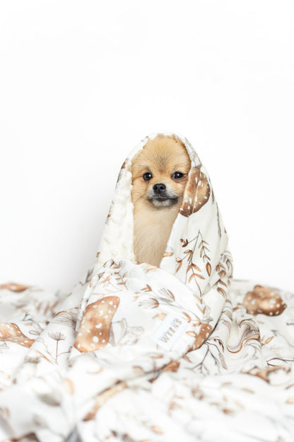 Sepia Shrooms - Snuggle Sized Blanket