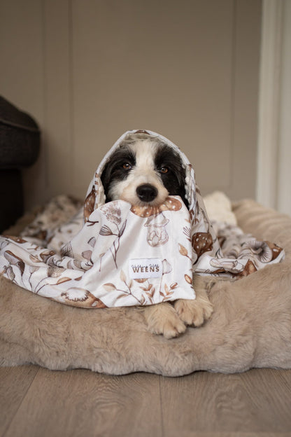 Sepia Shrooms - Snuggle Sized Blanket